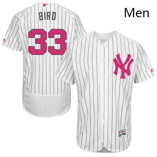 Mens Majestic New York Yankees 33 Greg Bird Authentic White 2016 Mothers Day Fashion Flex Base MLB Jersey